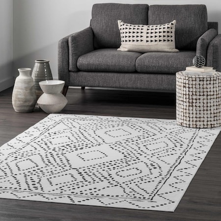Nuloom Mila Machine Washable Diamond Trellis Area Rug 6ft BIRV13A-S606